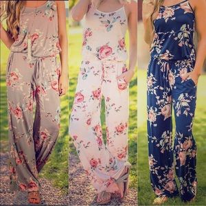 Casual Floral Jumpsuit